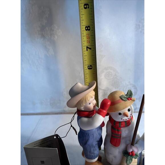 2003 Homco Home Interiors Denim Days Holiday Time Snowman Figurine 56072 - Picture 5 of 9